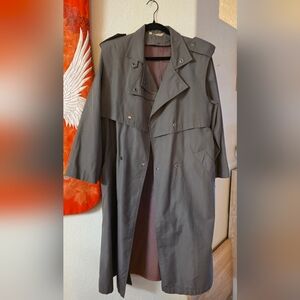 VINTAGE Windsor BAY JCPenney Men's Gray Trench Coat